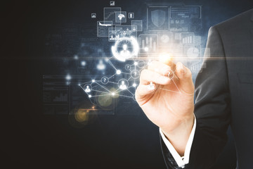 Obraz premium Abstract future and finance concept