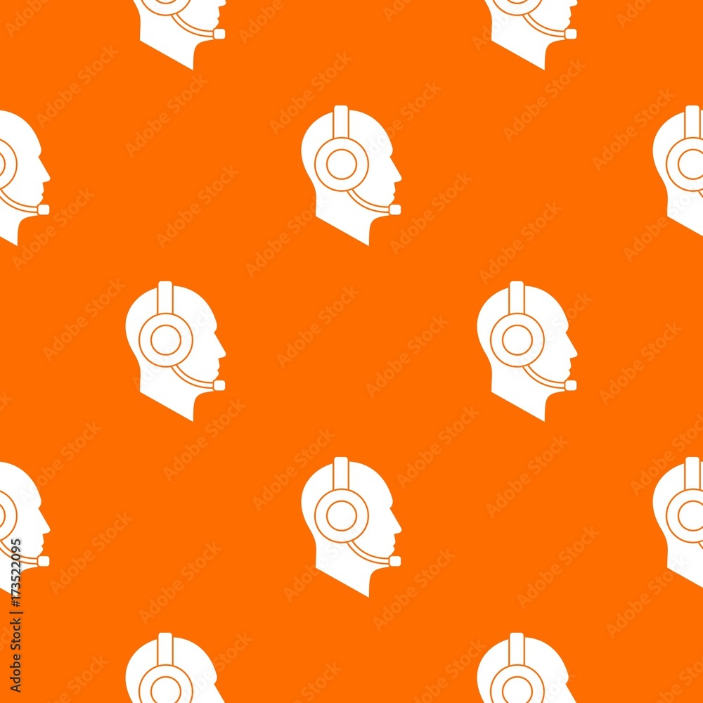 Poster Operator in headset pattern seamless
