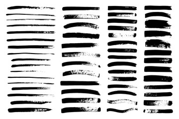 Vector black paint, ink brush stroke, brush, line.
