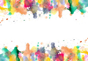 Blobs - watercolour paints splatters on paper art abstract background