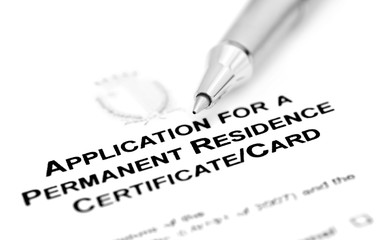 Obraz premium Visa application form