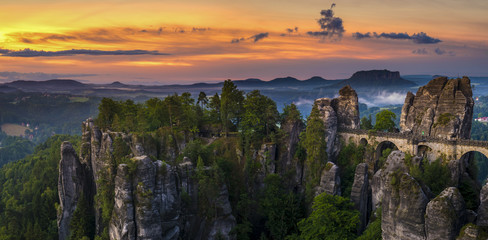 Fototapeta premium Bastei, Saxony Switzerland, Germany