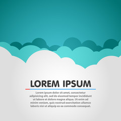Cloudy sky modern background.