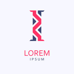 Obraz premium I Letter Logo. Vector Icon
