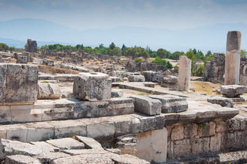 Fototapeta na wymiar Ruins of ancient roman town Hierapolis