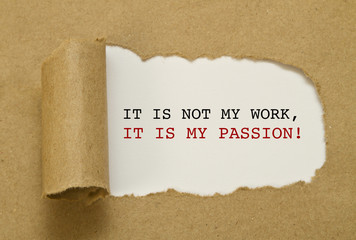 It is not my work, it is my passion written under torn paper