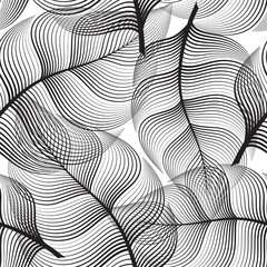 Seamless pattern with leaves 