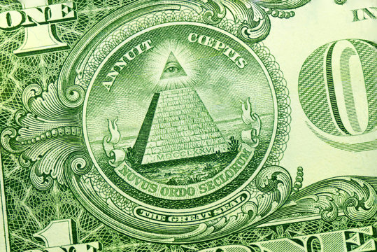 Pyramid on the dollar on the reverse side