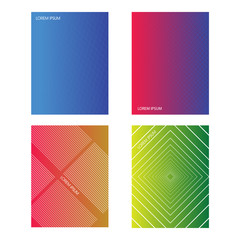 Minimal covers design. Geometric halftone gradients.