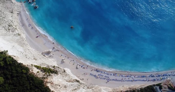 famous beach of Porto Katsiki on the island of Lefkada, Greece