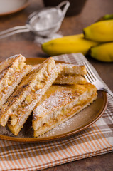 Peanut butter banana sandwich
