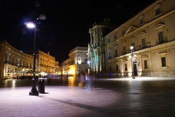Fototapeta na wymiar Piazza Duomo Siracusa