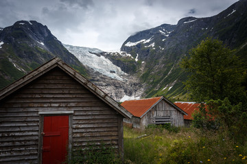 B&oslash;yabreen glacier in the Fj&aelig;rland area in Sogndal Municipality in Sogn og Fjordane county, Norway.