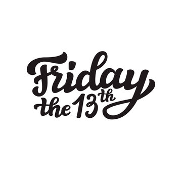 Friday The 13th. Vector Calligraphy