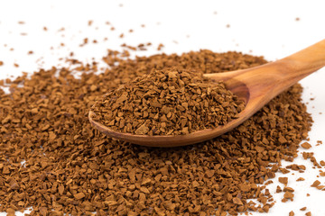Pile of instant coffee grains