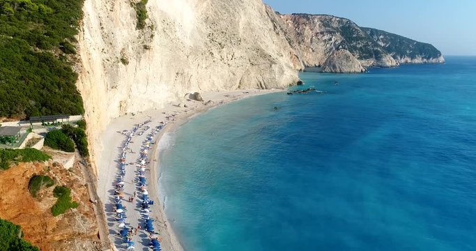famous beach of Porto Katsiki on the island of Lefkada, Greece