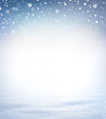 Soft snow background, snowfall on Winter season, Christmas ormental texture