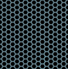 Hexagon seamless metal background