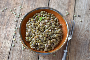Gekochte Linsen