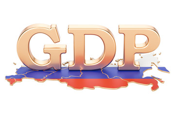 gross domestic product GDP of Russia concept, 3D rendering