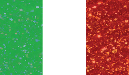 Luxury red and green glitter Italy country flag icon