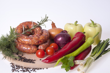 All the ingredients are on the table and the preparation of the lunch can begin