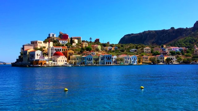 Mediterranean Greek island Kastellorizo ( Megisti).