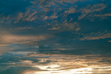 Sky and clouds / Sky and clouds at twilight.