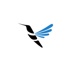 Hummingbird logo template for business industry, healthcare, spa