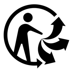 Triman recycling logo, Logo Triman vector icon