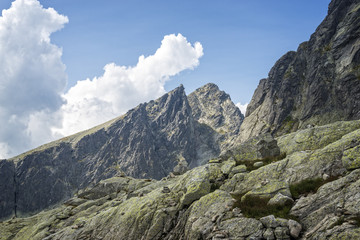 Huge peaks in the High Tatras mountain