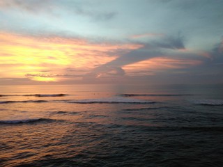 Sunset Beach With Beautiful Sky