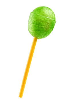 Green Lollipop Isolated