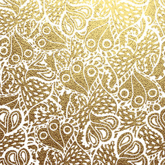 Vector gold floral ornaments background.