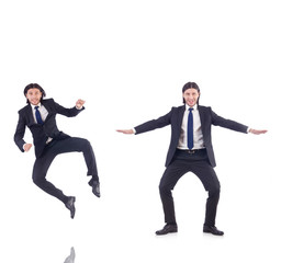 Young businessman isolated on the white background