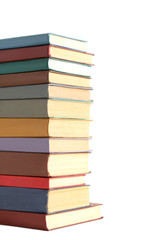 Old books isolated on a white background