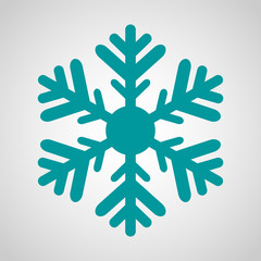 Blue Snowflake Icon - Christmas, Winter, Cold