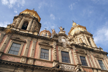 Facade of Church of Sun Luis in Sevilla, Spain (Iglesia de San Luis de los Franceses)