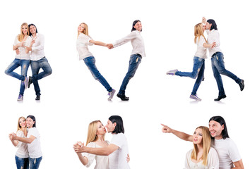 Naklejka premium Pair of man and woman