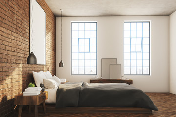 Brick bedroom, poster, side