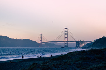 Golden Gate Bridge at sunset