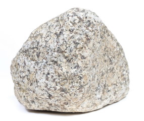Fototapeta premium Single natural stone on white background