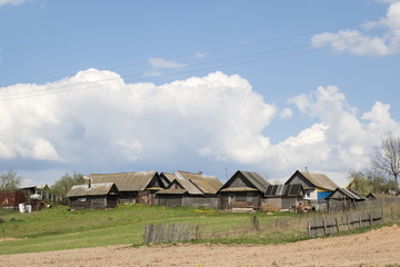 Fototapeta na wymiar Spring rural landscape, Belarus