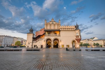 Cloth Hall on Main Market Square in Krakow, illuminated in the night