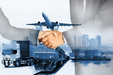 success business of Global logistics , Air cargo trucking rail transportation maritime shipping...