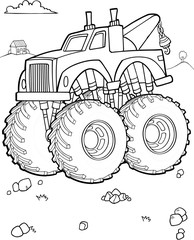 Big Tow Truck Vector Illustration Art