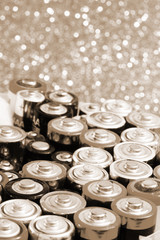 Many various batteries.