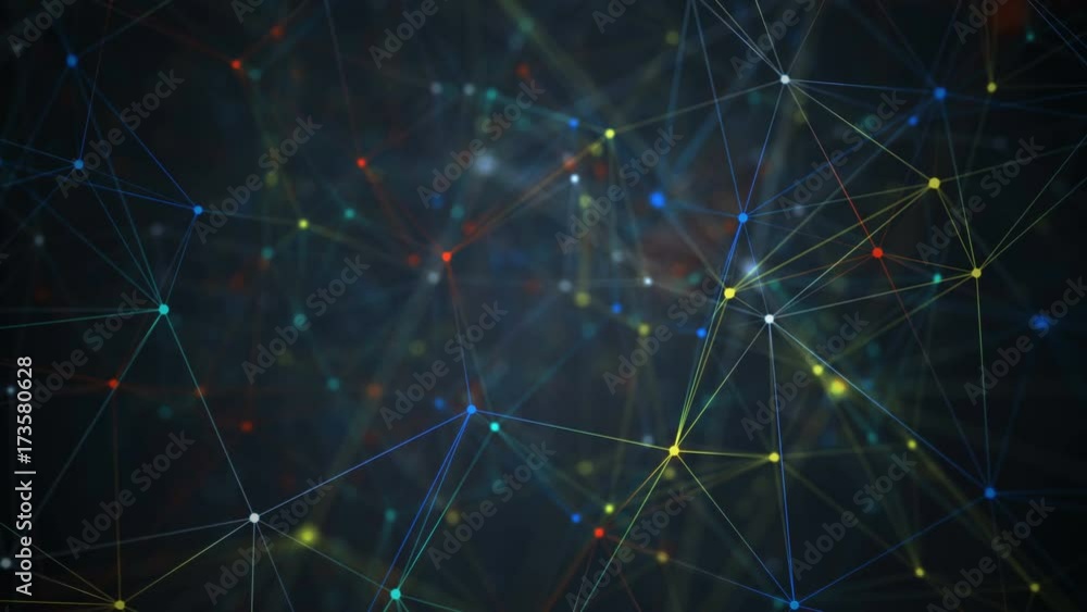 Poster abstract network connection background. technology and connectivity concept. molecule and communicat