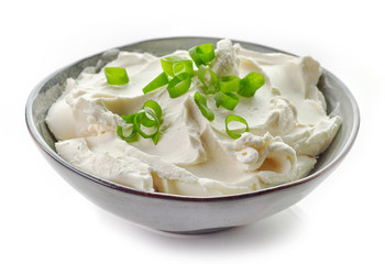 Bowl of cream cheese