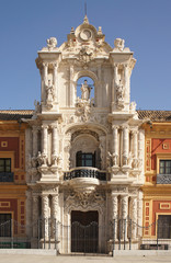 Entrance to the Palace of San Telmo (Palacio de San Telmo) in Sevilla, Spain